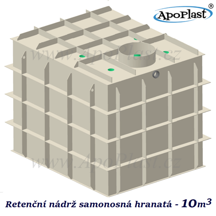 NÁDRŽ SAMONOSNÁ HRANATÁ  - 10m³