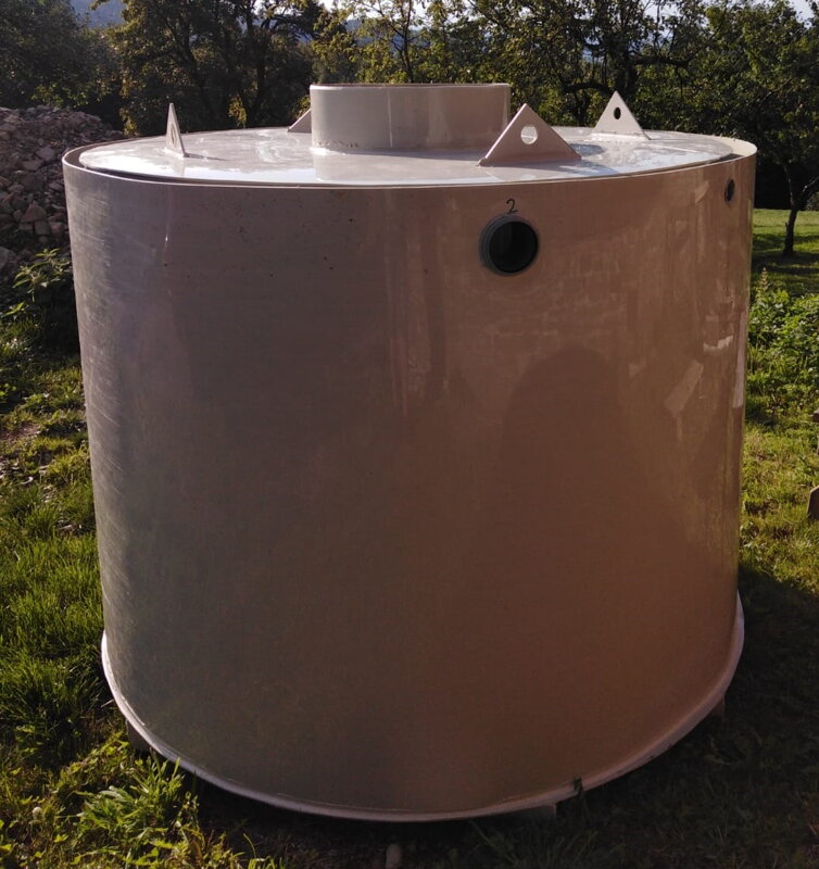 RETENČNÍ NÁDRŽ DVOUPLÁŠŤOVÁ KRUHOVÁ - 6 m3