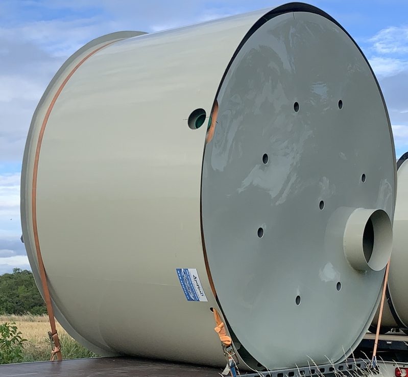 RETENČNÍ NÁDRŽ DVOUPLÁŠŤOVÁ KRUHOVÁ - 20 m3