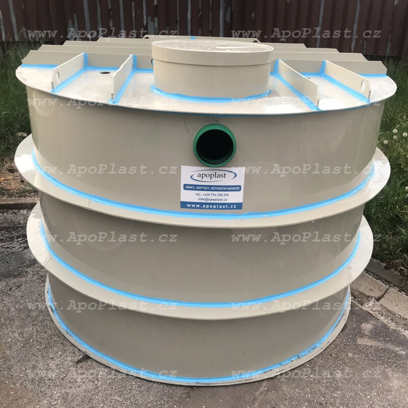 RETENČNÍ NÁDRŽ SAMONOSNÁ KRUHOVÁ - 5 m3